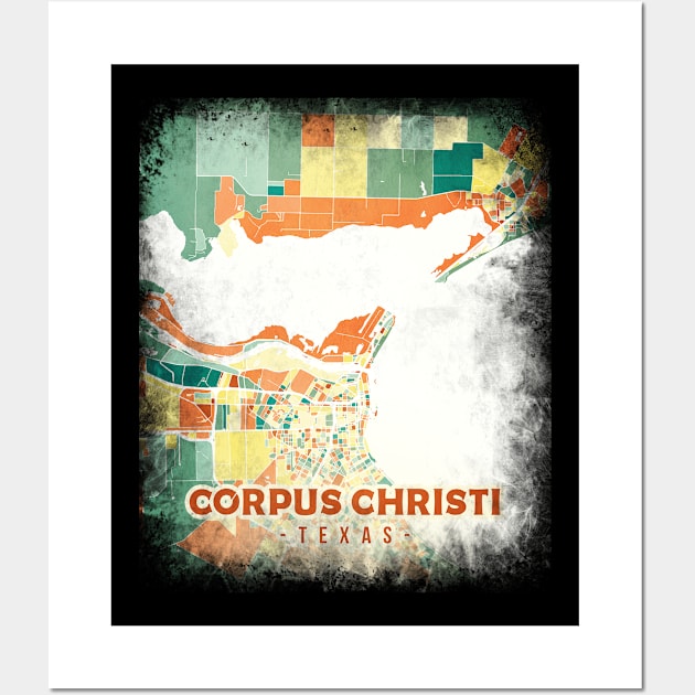 Corpus Christi US map Wall Art by SerenityByAlex